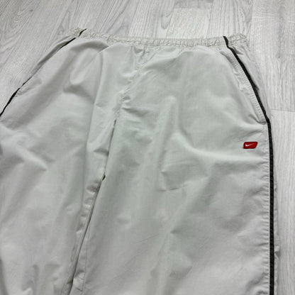 VINTAGE RARE Y2K NIKE BAGGY TRACKSUIT BOTTOMS CREAM