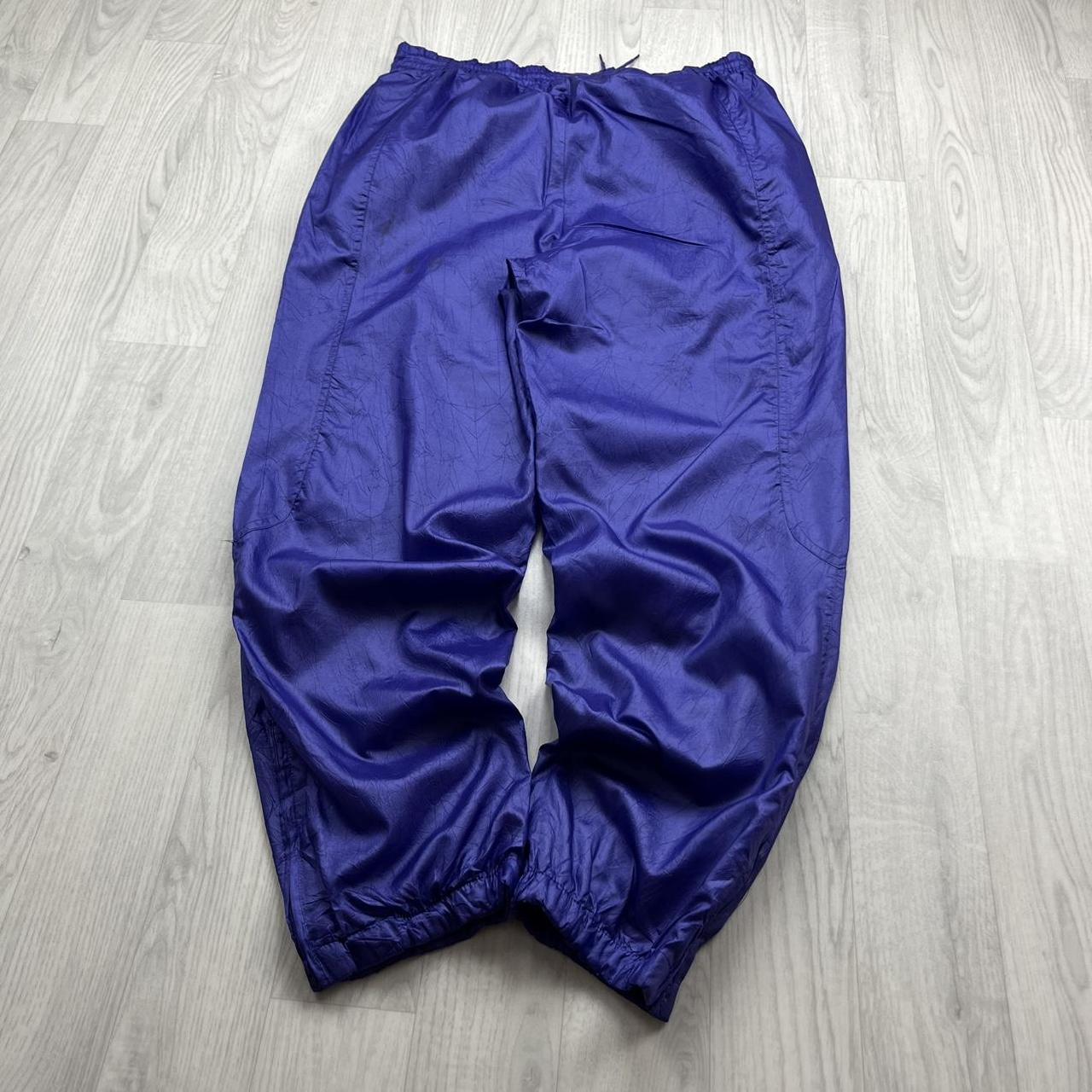 VINTAGE 90s ADIDAS BAGGY TRACKSUIT BOTTOMS PURPLE