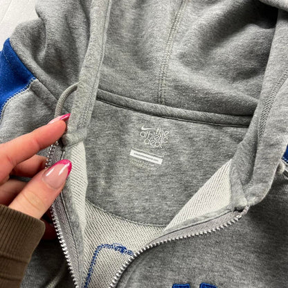 VINTAGE Y2K NIKE GRAPHIC HOODIE GREY BLUE