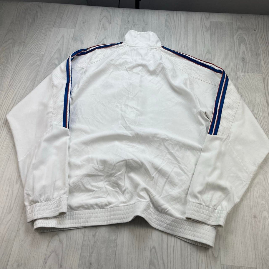 VINTAGE Y2K ADIDAS WINDBREAKER JACKET WHITE