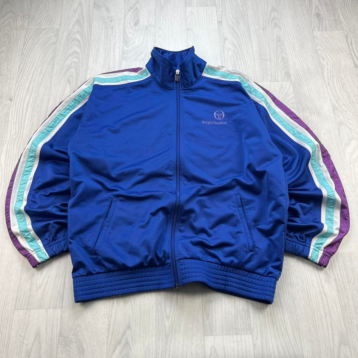 VINTAGE Y2K SERGIO TACCHINI TRACK JACKET BLUE