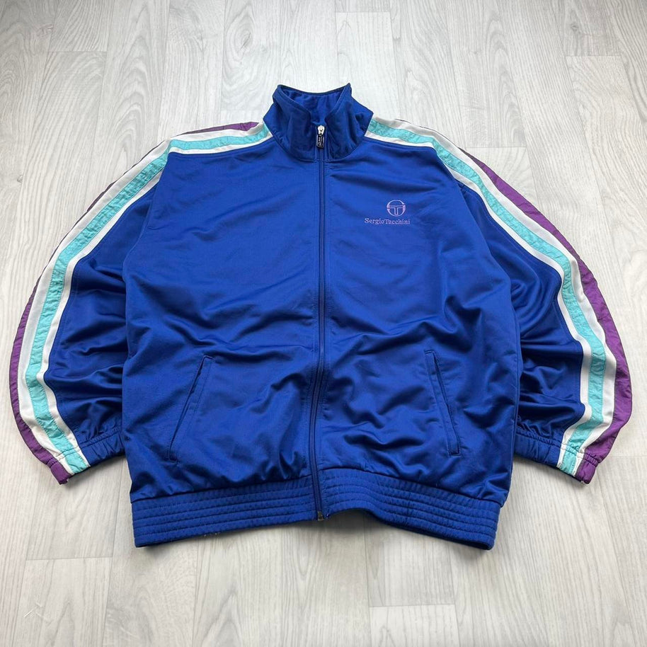 VINTAGE Y2K SERGIO TACCHINI TRACK JACKET BLUE