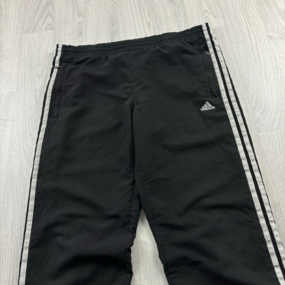 VINTAGE Y2K ADIDAS BAGGY TECHNICAL TRACKSUIT BOTTOMS BLACK