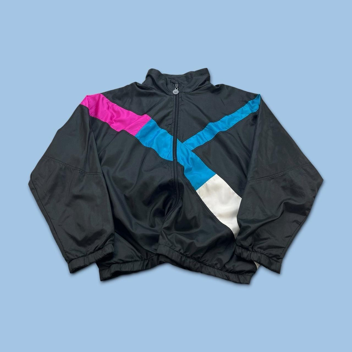 VINTAGE 90s ADIDAS WINDBREAKER SHELL JACKET BLACK