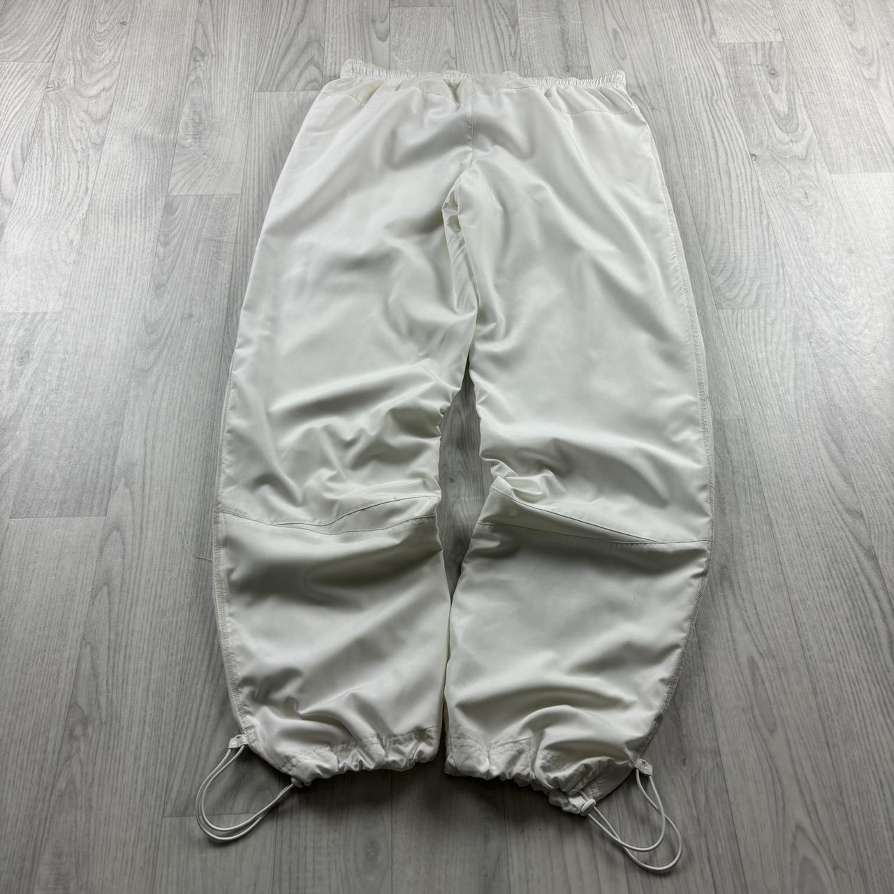 VINTAGE Y2K PUMA TECHNICAL BAGGY TRACKSUIT BOTTOMS WHITE