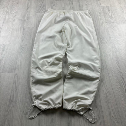 VINTAGE Y2K PUMA TECHNICAL BAGGY TRACKSUIT BOTTOMS WHITE