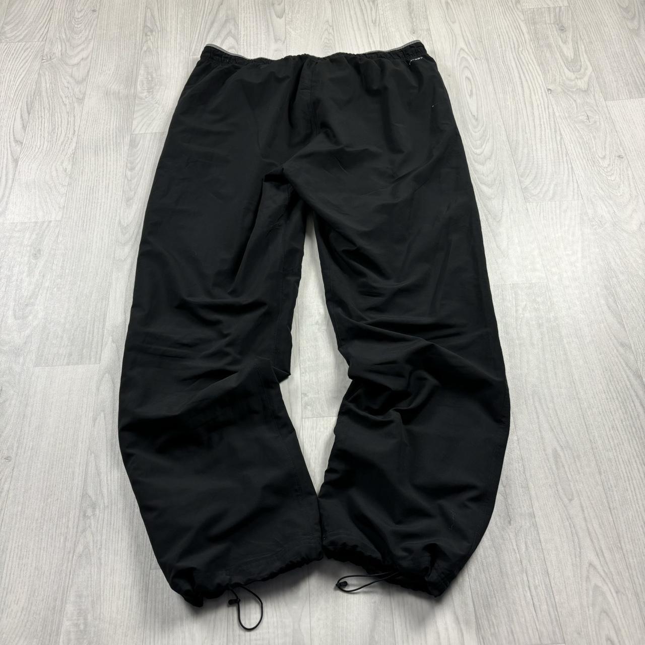 VINTAGE Y2K REEBOK BAGGY TECHNICAL TRACKSUIT BOTTOMS BLACK