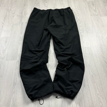 VINTAGE Y2K REEBOK BAGGY TECHNICAL TRACKSUIT BOTTOMS BLACK