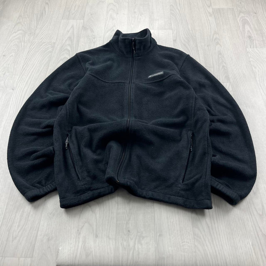 VINTAGE Y2K COLUMBIA UTILITY FLEECE JACKET BLACK