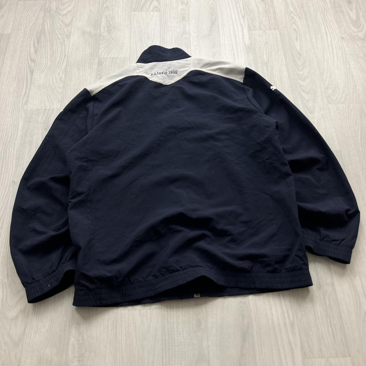 VINTAGE Y2K PUMA LAZIO WINDBREAKER TRACK JACKET NAVY