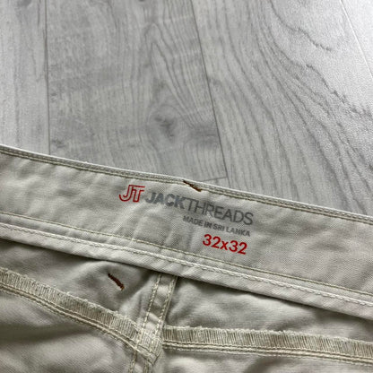 VINTAGE JACK THREADS DOUBLE KNEE CARPENTER JEANS CREAM