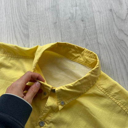 VINTAGE Y2K COLUMBIA UTILITY SHORT SLEEVE SHIRT YELLOW