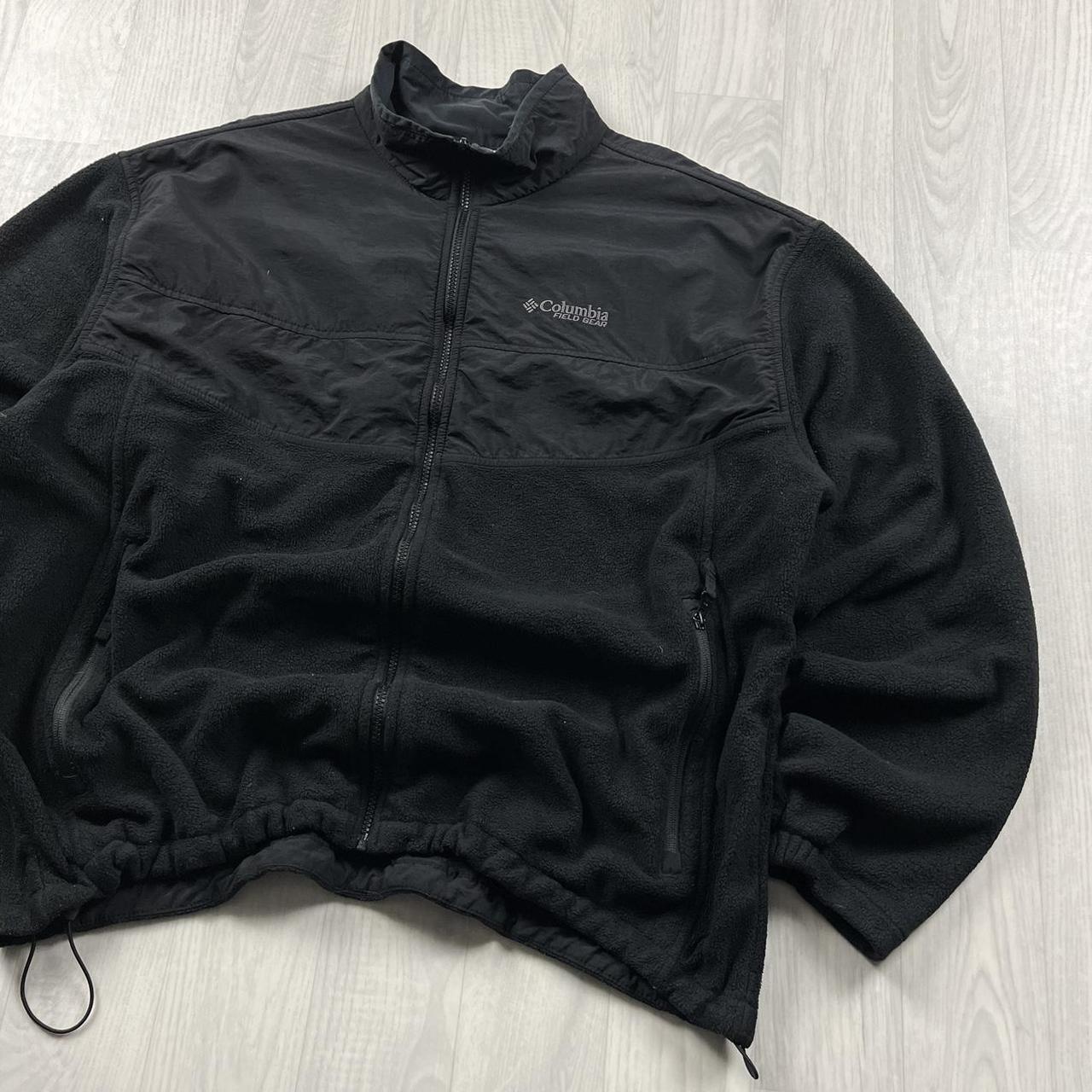 VINTAGE Y2K COLUMBIA ZIP UP TECHNICAL FLEECE BLACK