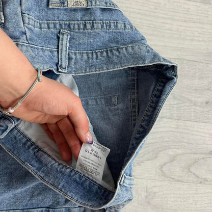 VINTAGE 00s RIDERS BY LEE BAGGY JORTS LIGHT BLUE