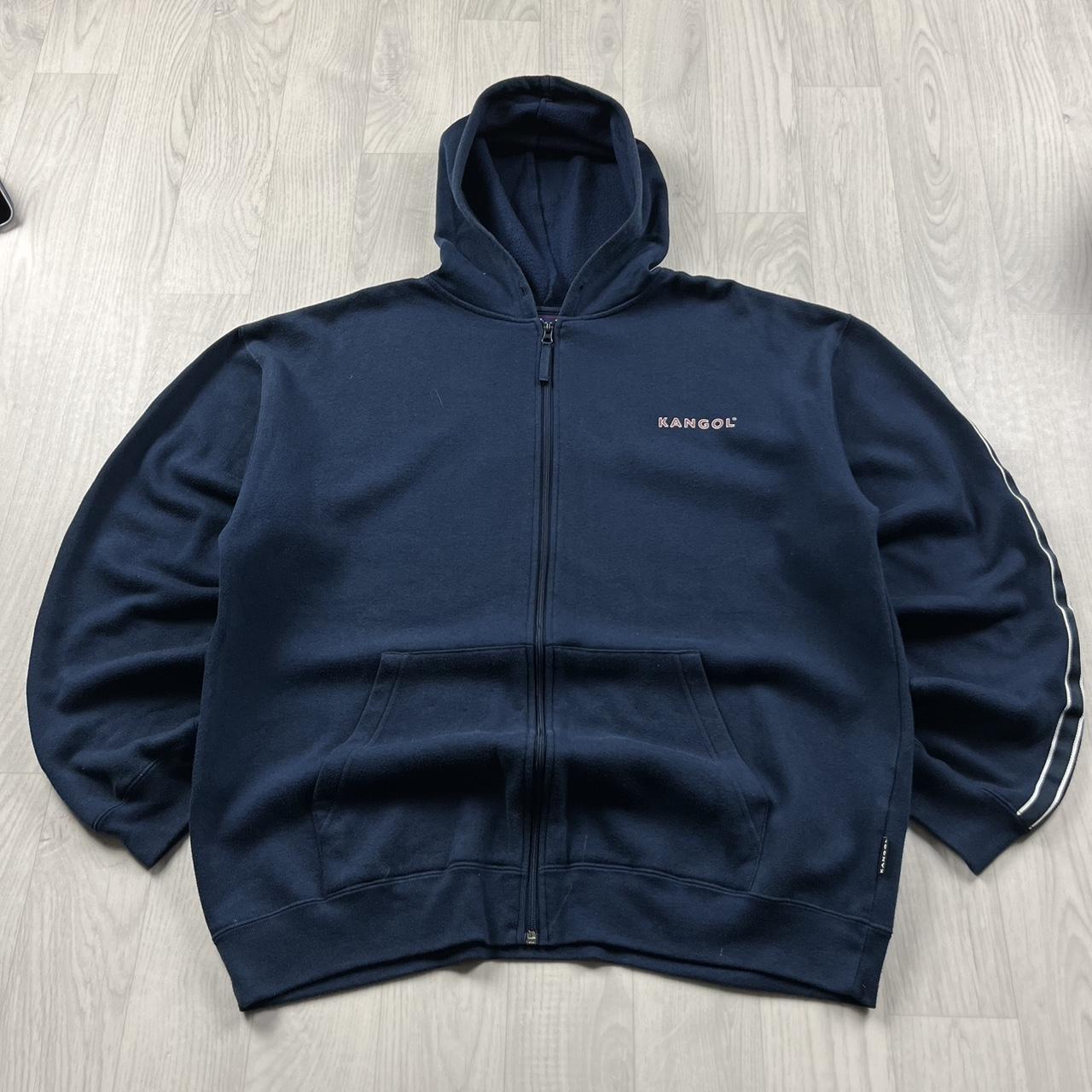 VINTAGE Y2K KANGOL ZIP HOODIE NAVY