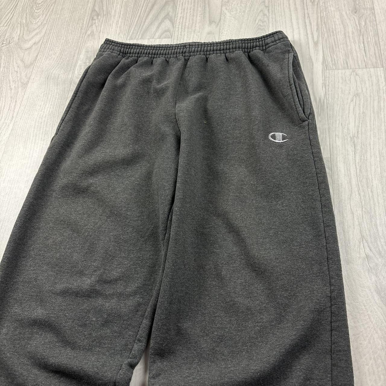 VINTAGE 00s CHAMPION BAGGY COTTON SWEATPANTS CHARCOAL GREY