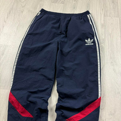 ADIDAS STRAIGHT LEG BAGGY TRACKSUIT BOTTOMS NAVY