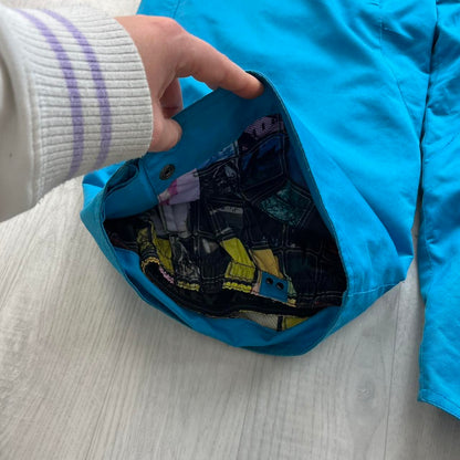 VINTAGE Y2K OAKLEY LOW RISE BAGGY SKI PANTS SALOPETTES BLUE