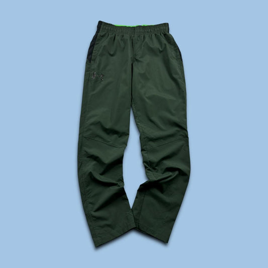 UNDER ARMOUR BAGGY TRACKSUIT BOTTOMS GREEN