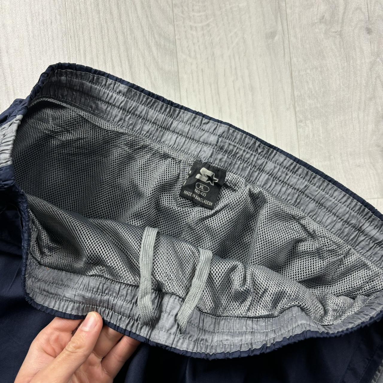 VINTAGE Y2K STARTER WIDE LEG TRACKSUIT BOTTOMS NAVY