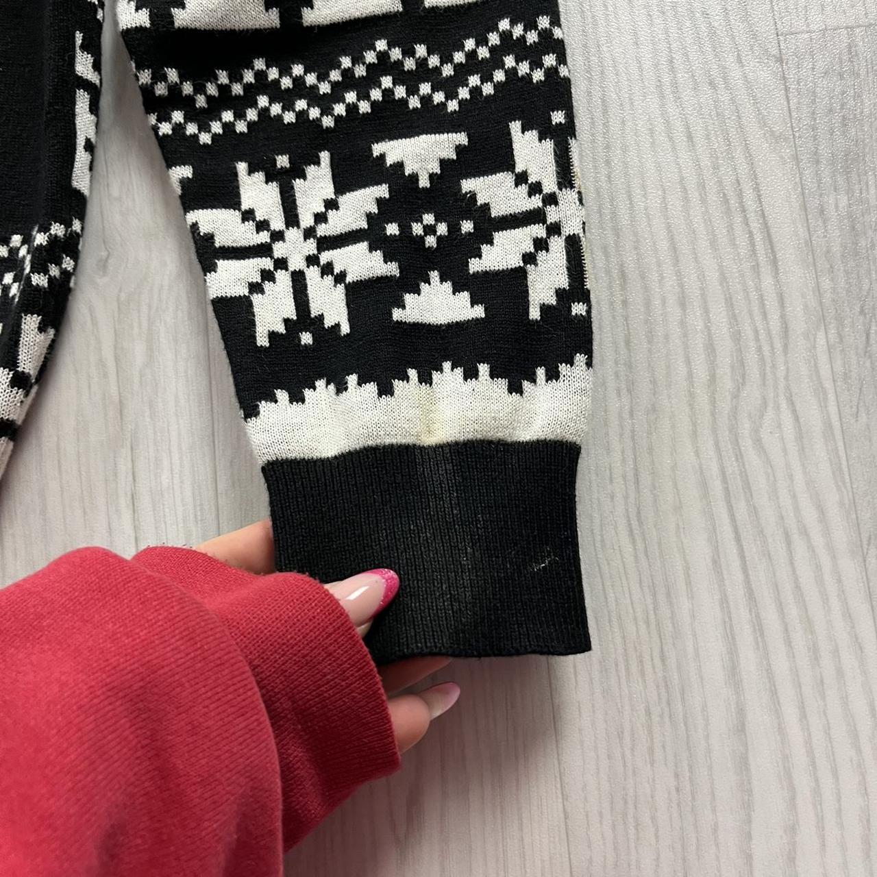 VINTAGE GUINNESS CHUNKY CHRISTMAS KNITTED JUMPER BLACK WHITE