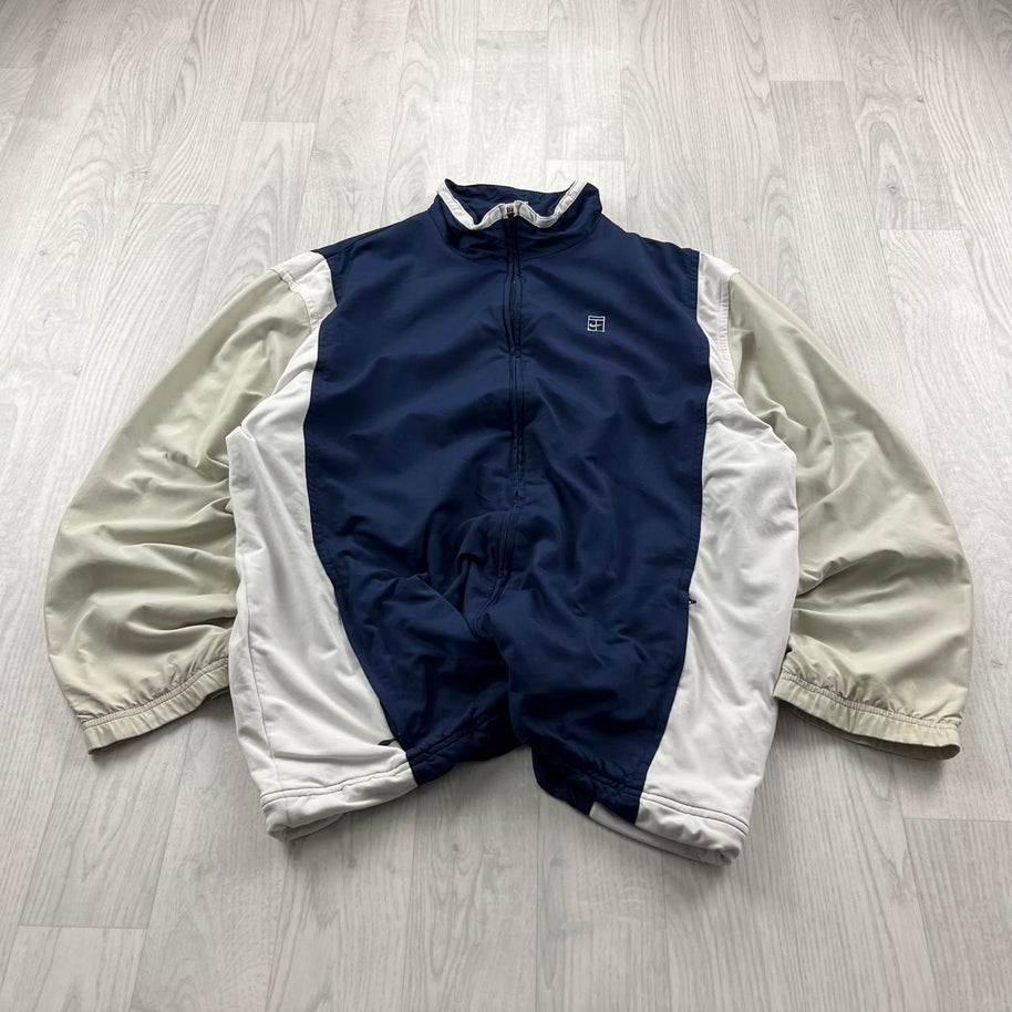VINTAGE Y2K NIKE COURT LIGHTWEIGHT TRACK JACKET NAVY / CREAM