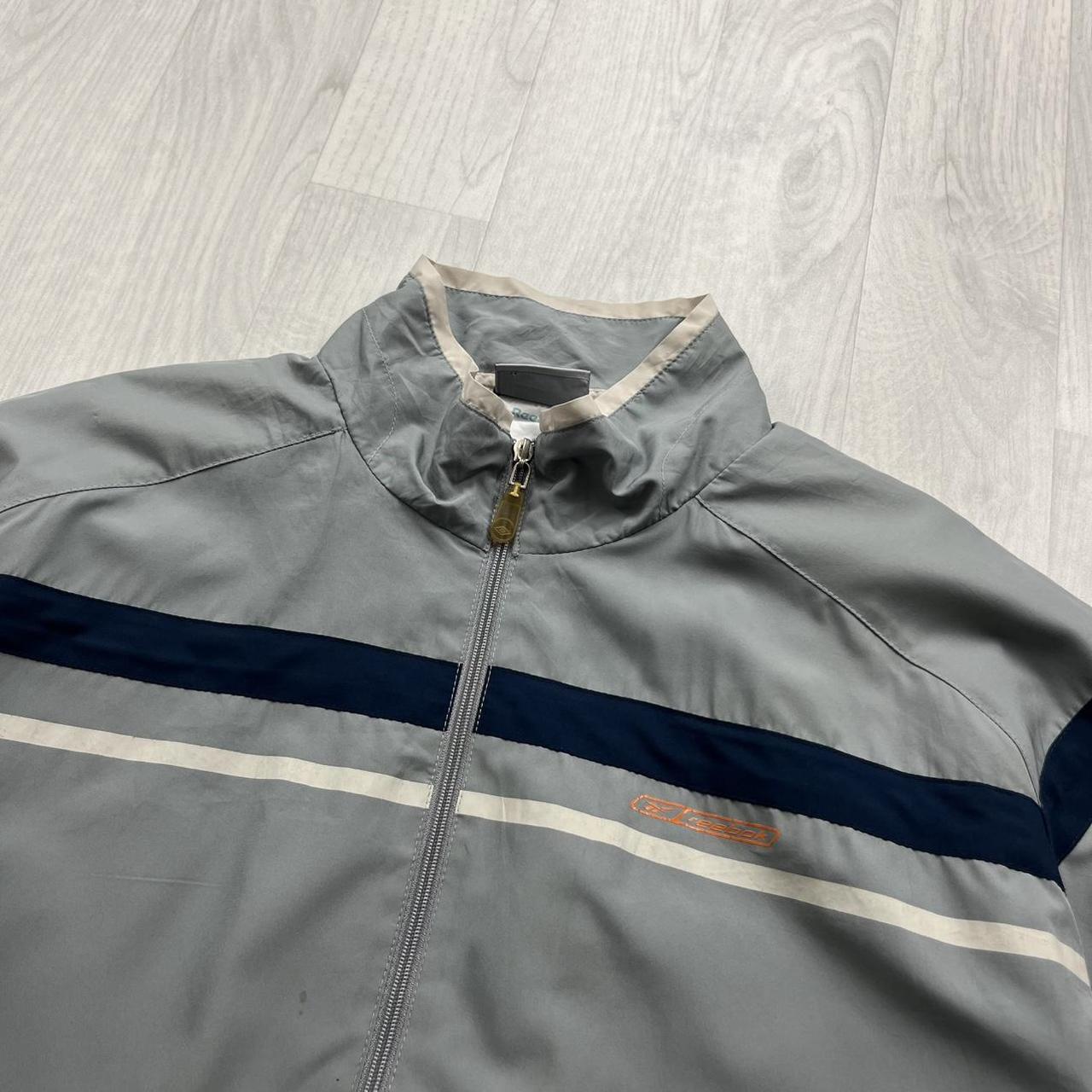 VINTAGE Y2K REEBOK WINDBREAKER TRACKSUIT JACKET GREY