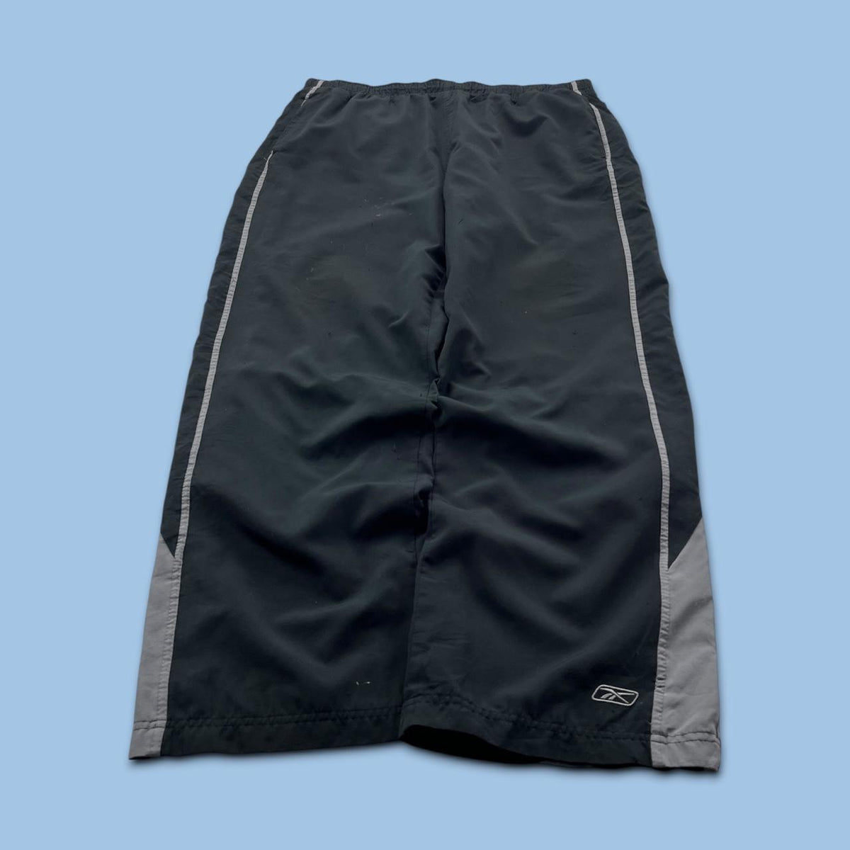 VINTAGE Y2K REEBOK BAGGY TRACKSUIT BOTTOMS BLACK