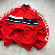 VINTAGE Y2K ADIDAS WINDBREAKER TRACK JACKET RED
