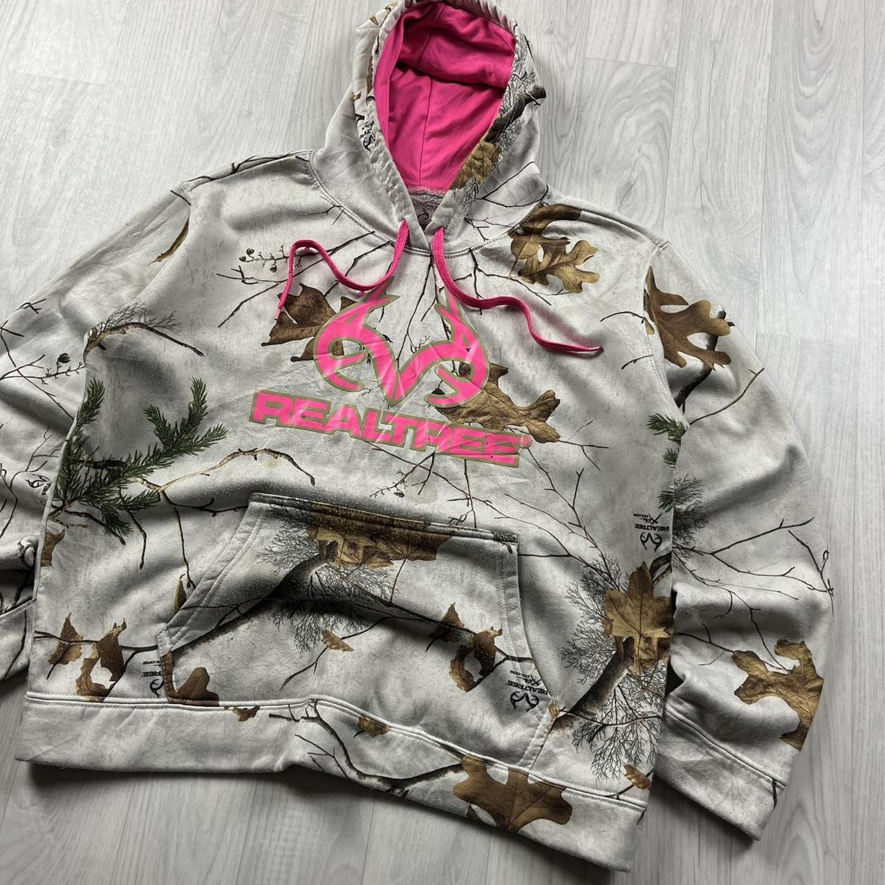 VINTAGE REALTREE HOODIE CAMO PINK WHITE