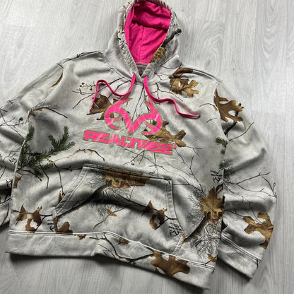 VINTAGE REALTREE HOODIE CAMO PINK WHITE