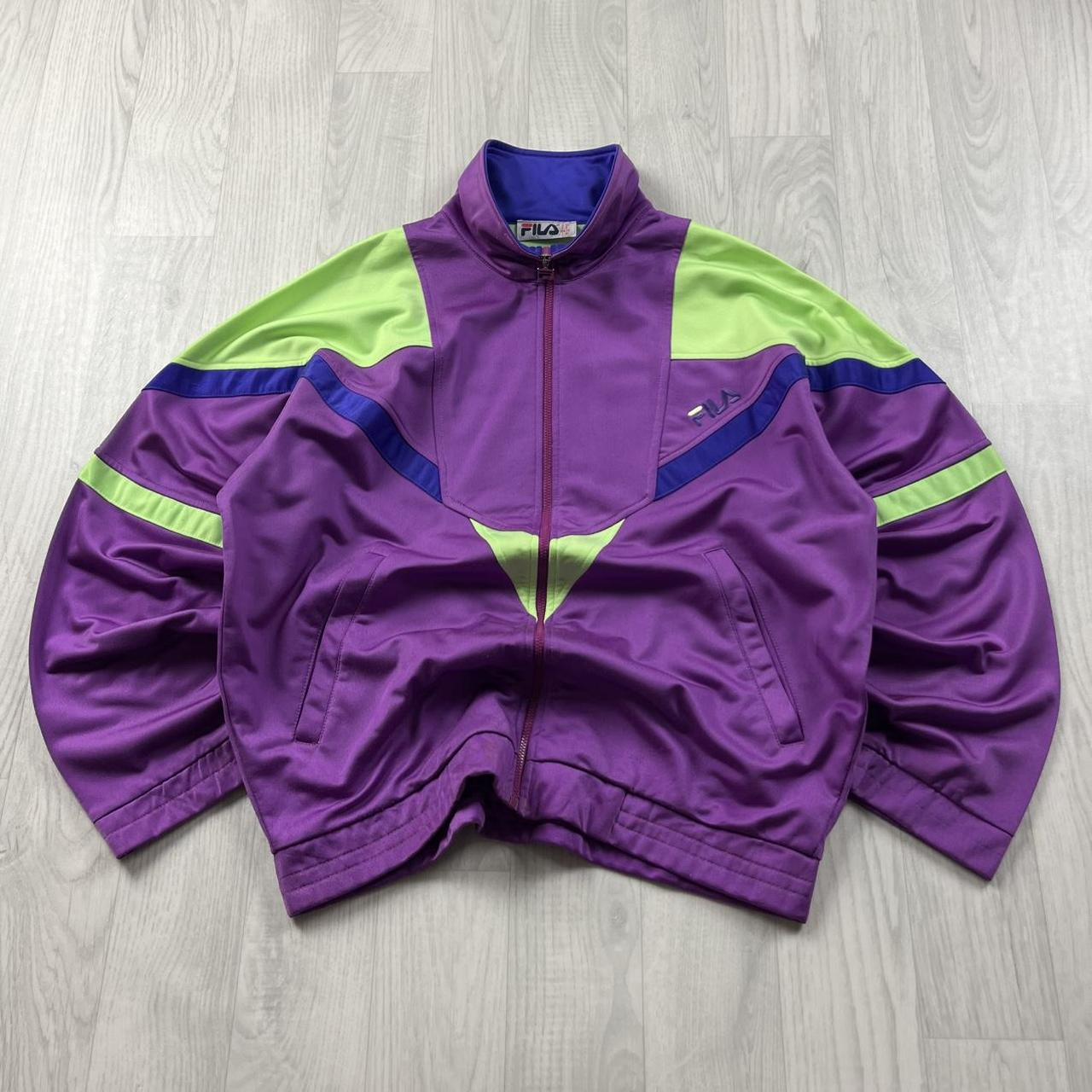 VINTAGE 00s FILA ZIP UP TRACK JACKET PURPLE