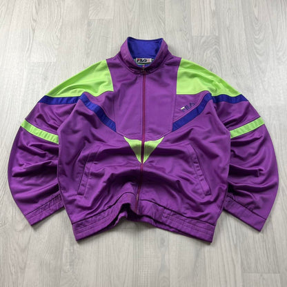 VINTAGE 00s FILA ZIP UP TRACK JACKET PURPLE