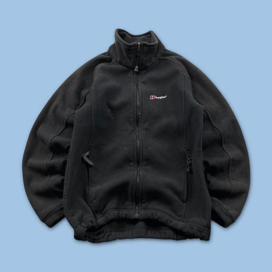 VINTAGE Y2K BERGHAUS ZIP UP TECHNICAL FLEECE BLACK