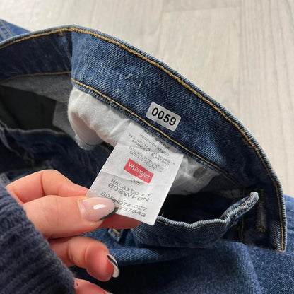 VINTAGE 00s WRANGLER BAGGY LOOSE JORTS BLUE
