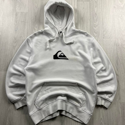 VINTAGE Y2K QUIKSILVER CENTRE LOGO HOODIE WHITE