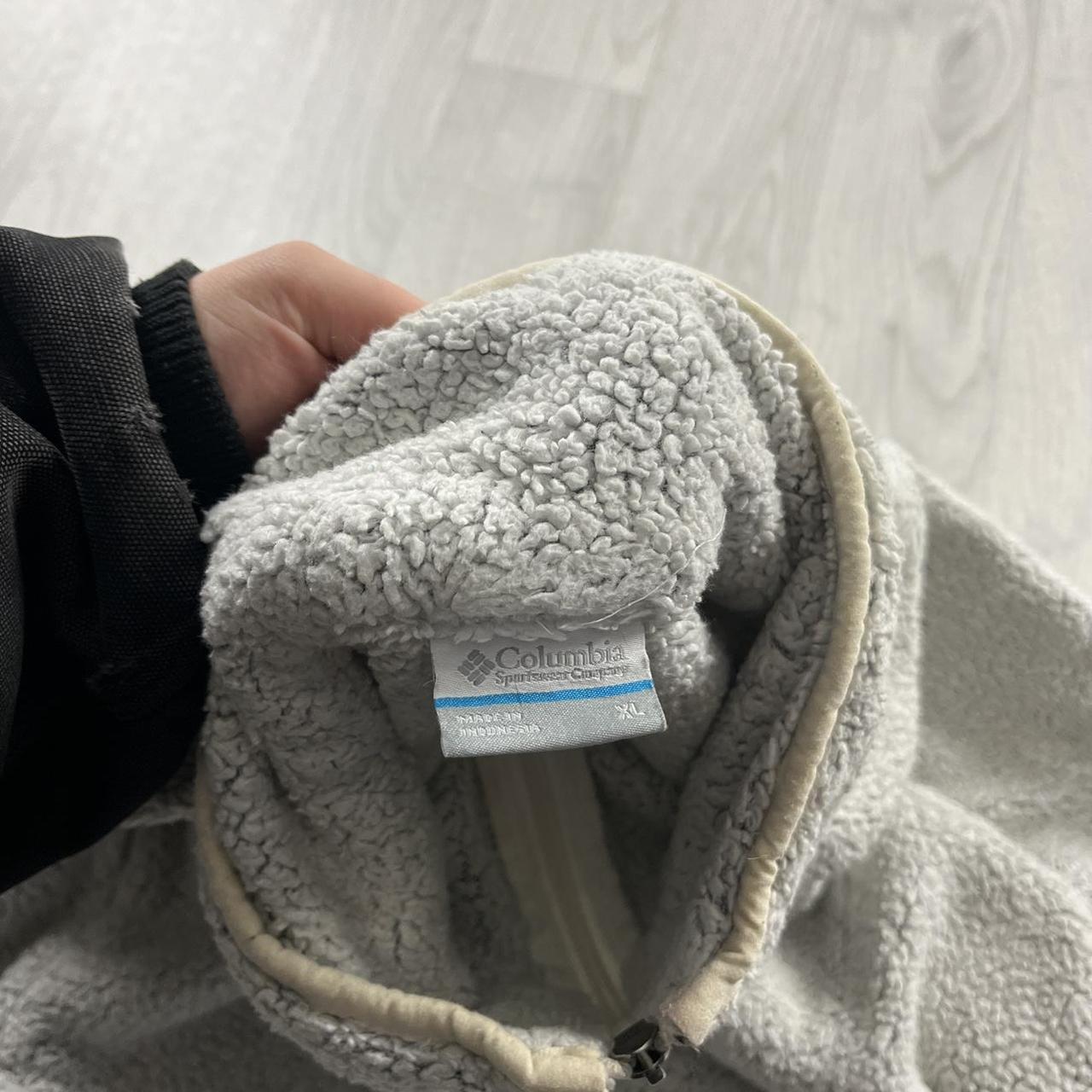 VINTAGE Y2K COLUMBIA ZIP UP SHERPA FLEECE CREAM