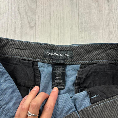VINTAGE Y2K ONEILL BAGGY BOARD SURF SHORTS LIGHT BLUE