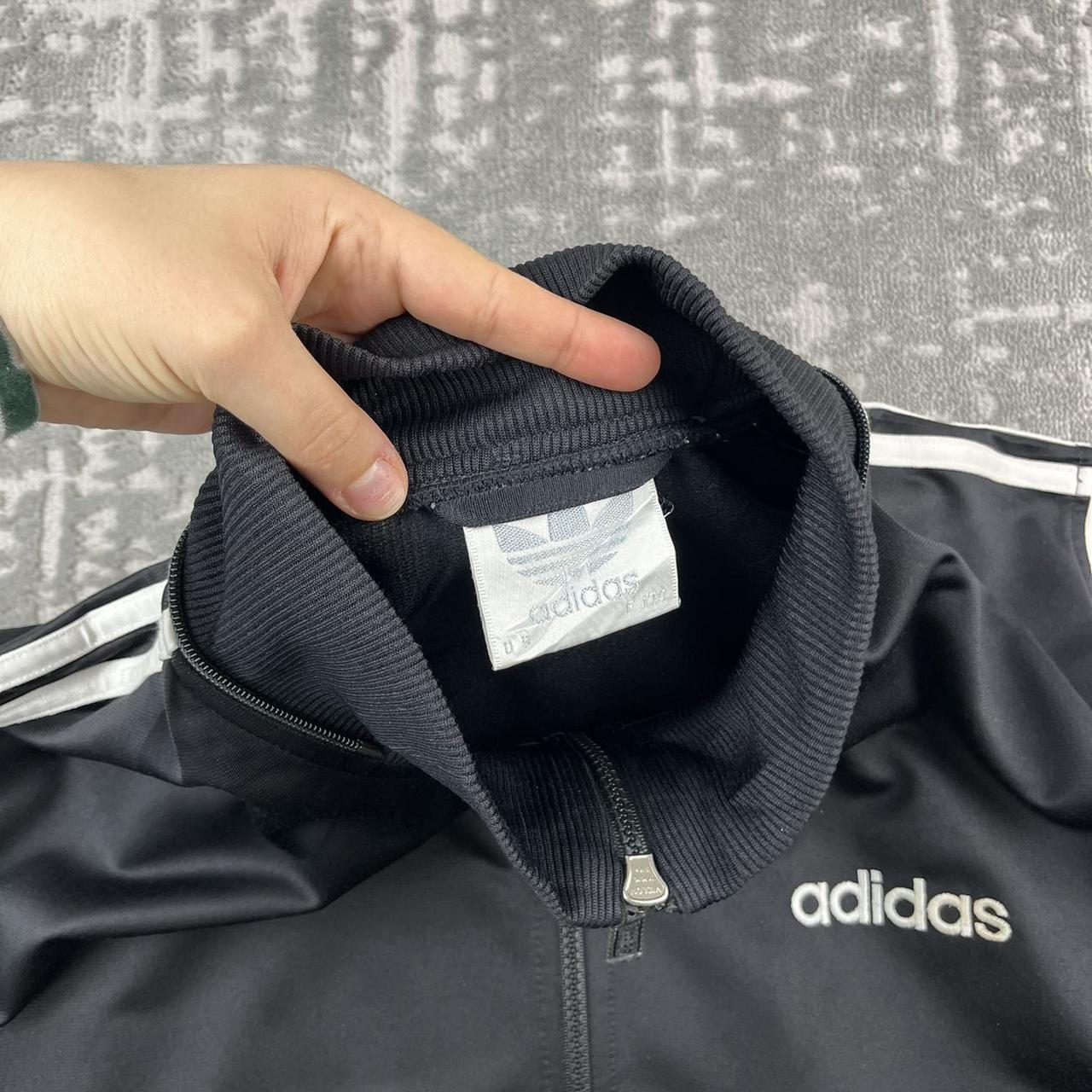 VINTAGE 90s ADIDAS PANELLED SPORTY TRACKSUIT JACKET BLACK
