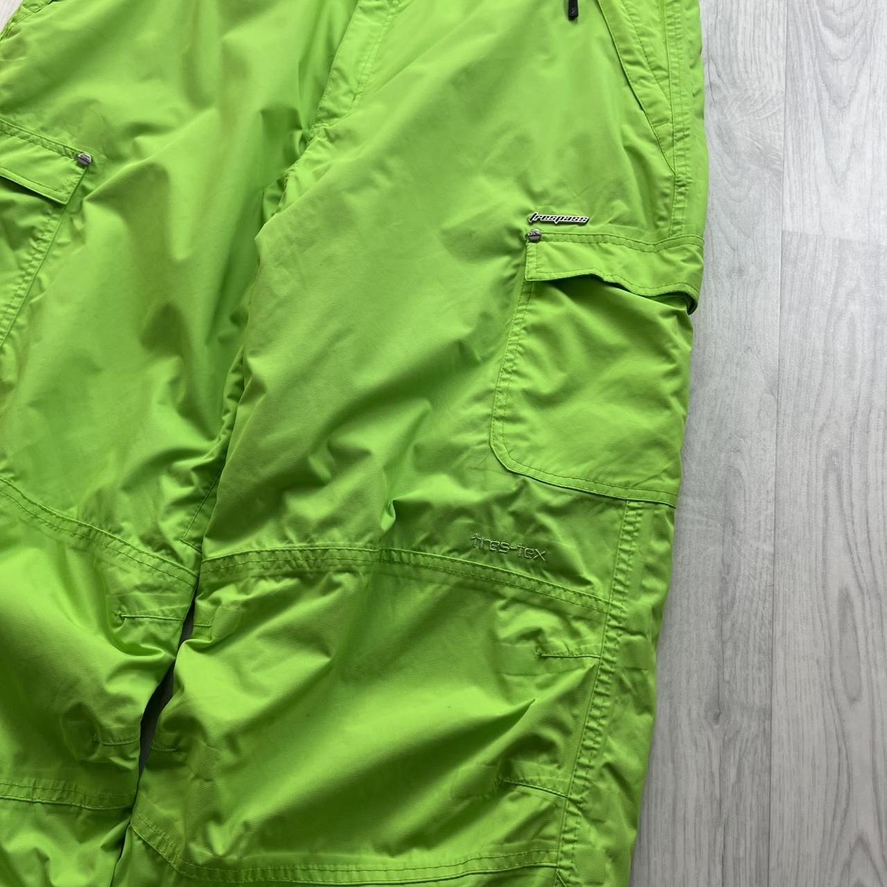 VINTAGE Y2K TRESPASS BAGGY SKI PANTS SALOPETTES GREEN