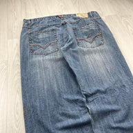 VINTAGE Y2K FIVE ELEMENTZ WIDE LEG HIP HOP JEANS BLUE
