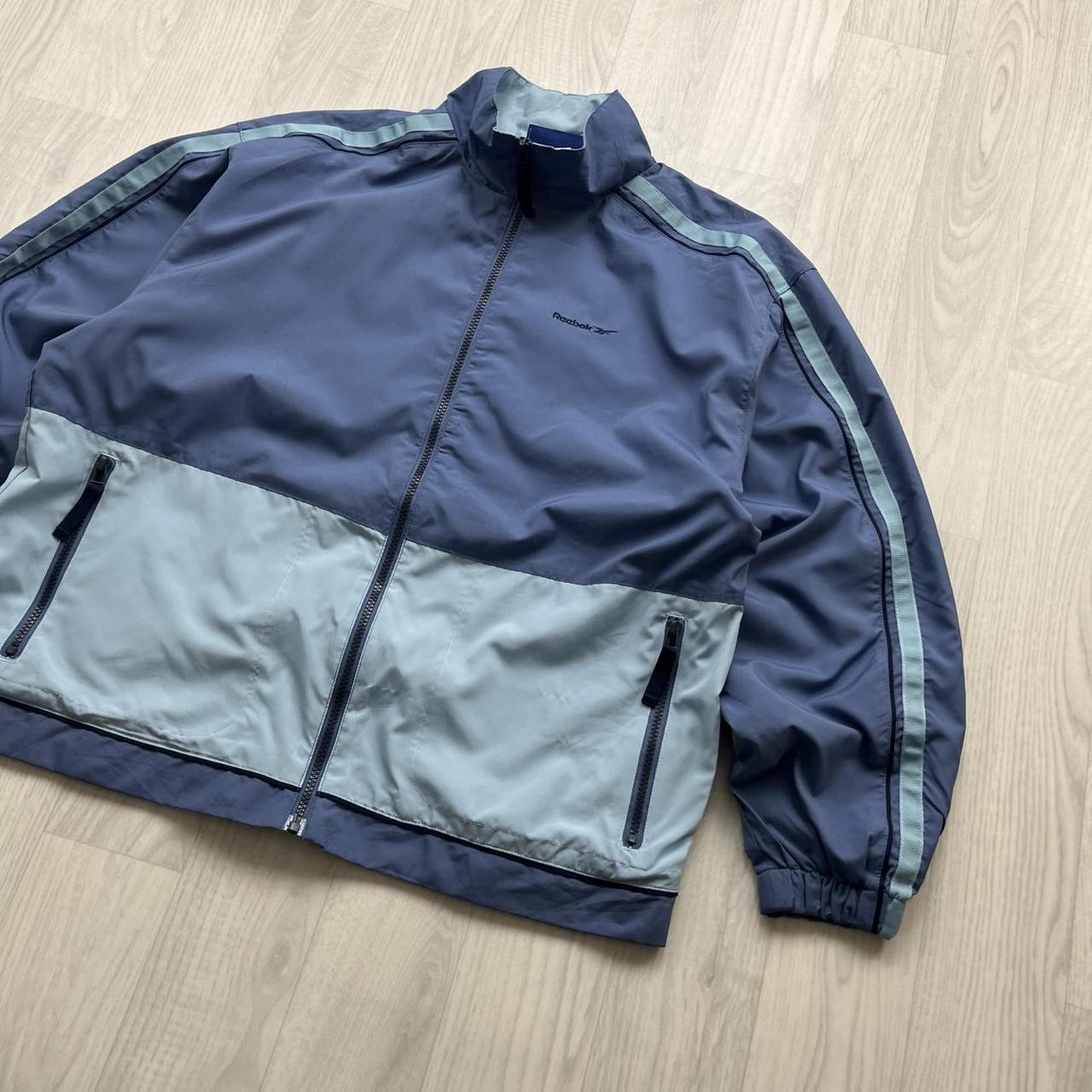 VINTAGE Y2K REEBOK WINDBREAKER TRACK JACKET BLUE LILAC