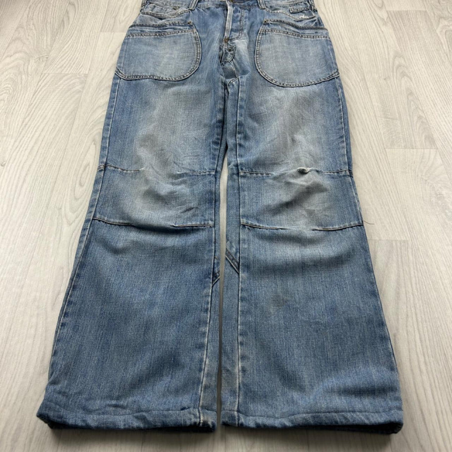 VINTAGE Y2K BENCH DOUBLE KNEE BAGGY JEANS