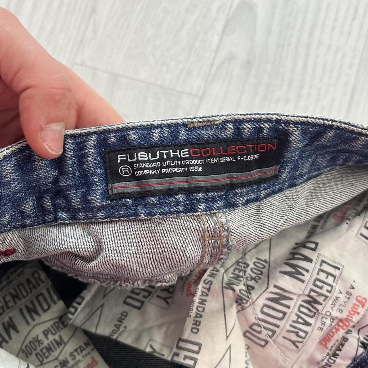 VINTAGE Y2K FUBU LOW RISE BOOTCUT FLARED JEANS BLUE