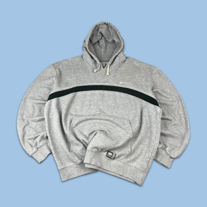 VINTAGE Y2K NIKE SPELL OUT HOODIE GREY