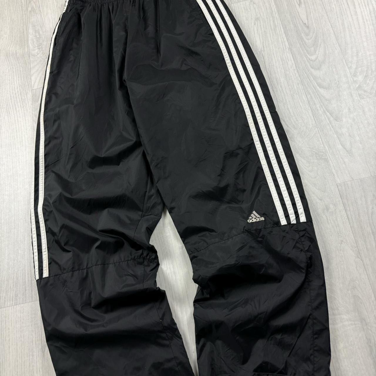 VINTAGE Y2K ADIDAS BAGGY TRACKSUIT BOTTOMS BLACK