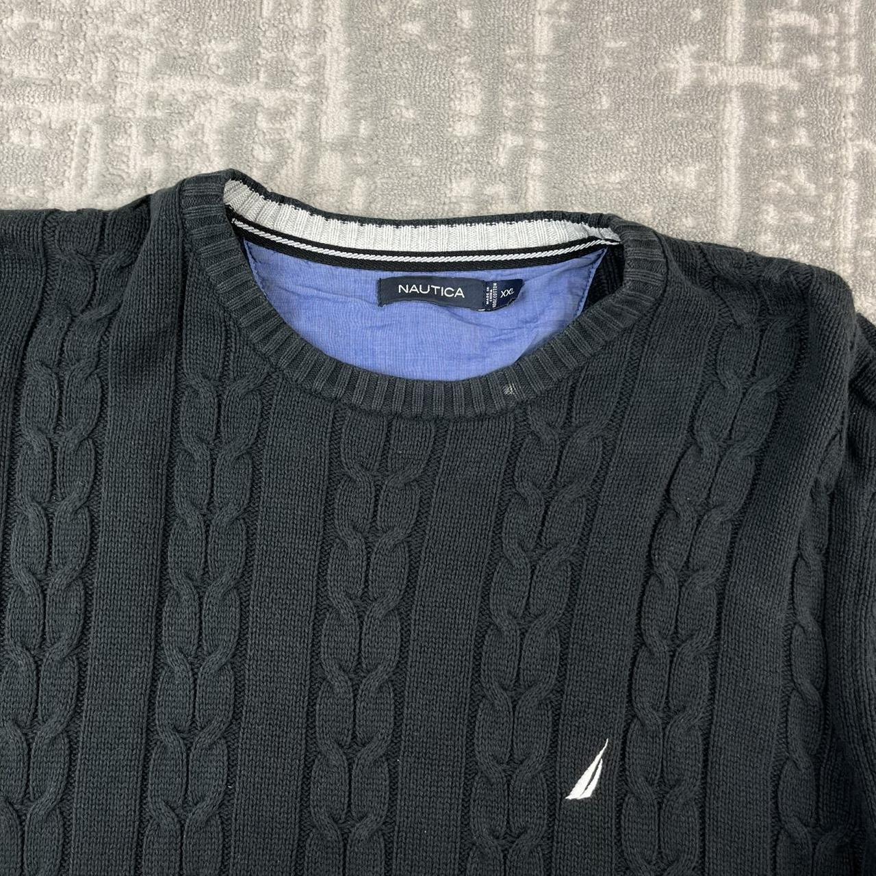 VINTAGE Y2K NAUTICA CHUNKY CABLE ESSENTIAL KNITTED JUMPER BLACK