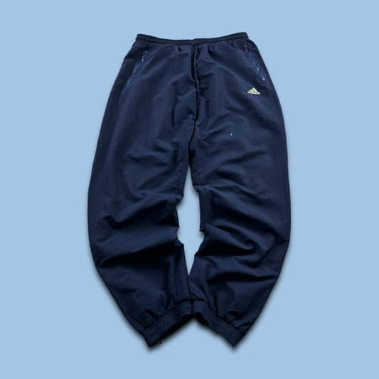 VINTAGE Y2K ADIDAS BAGGY TRACKSUIT BOTTOMS NAVY