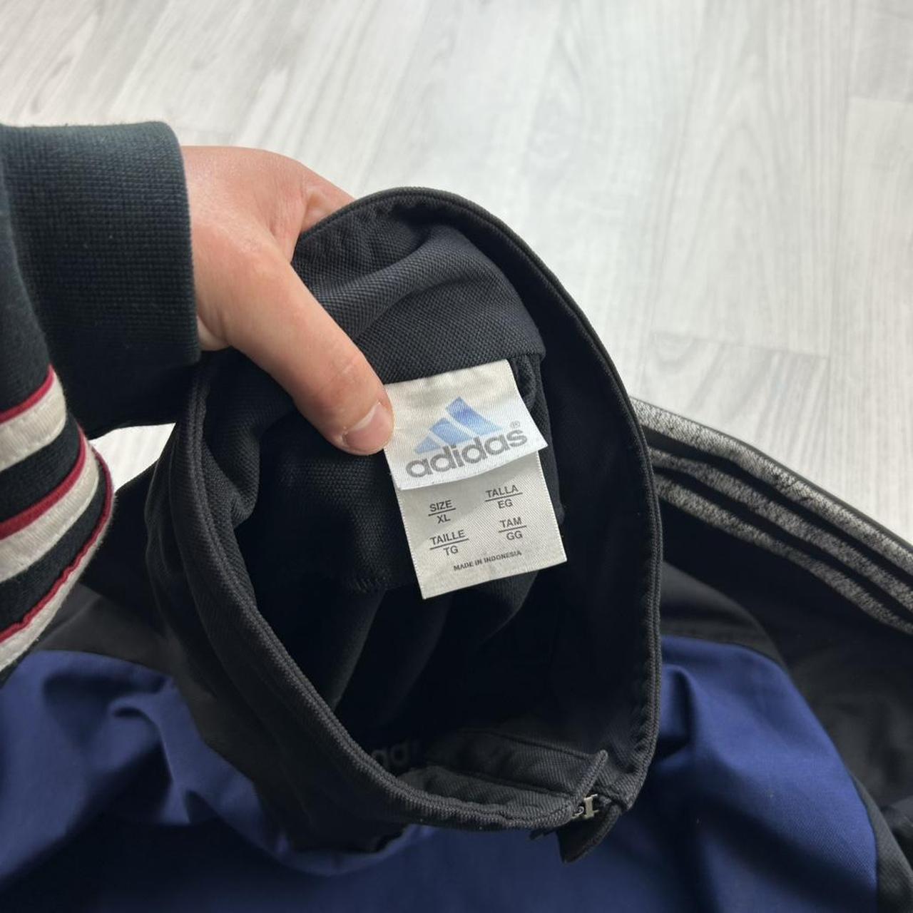 VINTAGE Y2K ADIDAS QUARTER ZIP TRACK JACKET NAVY / BLACK