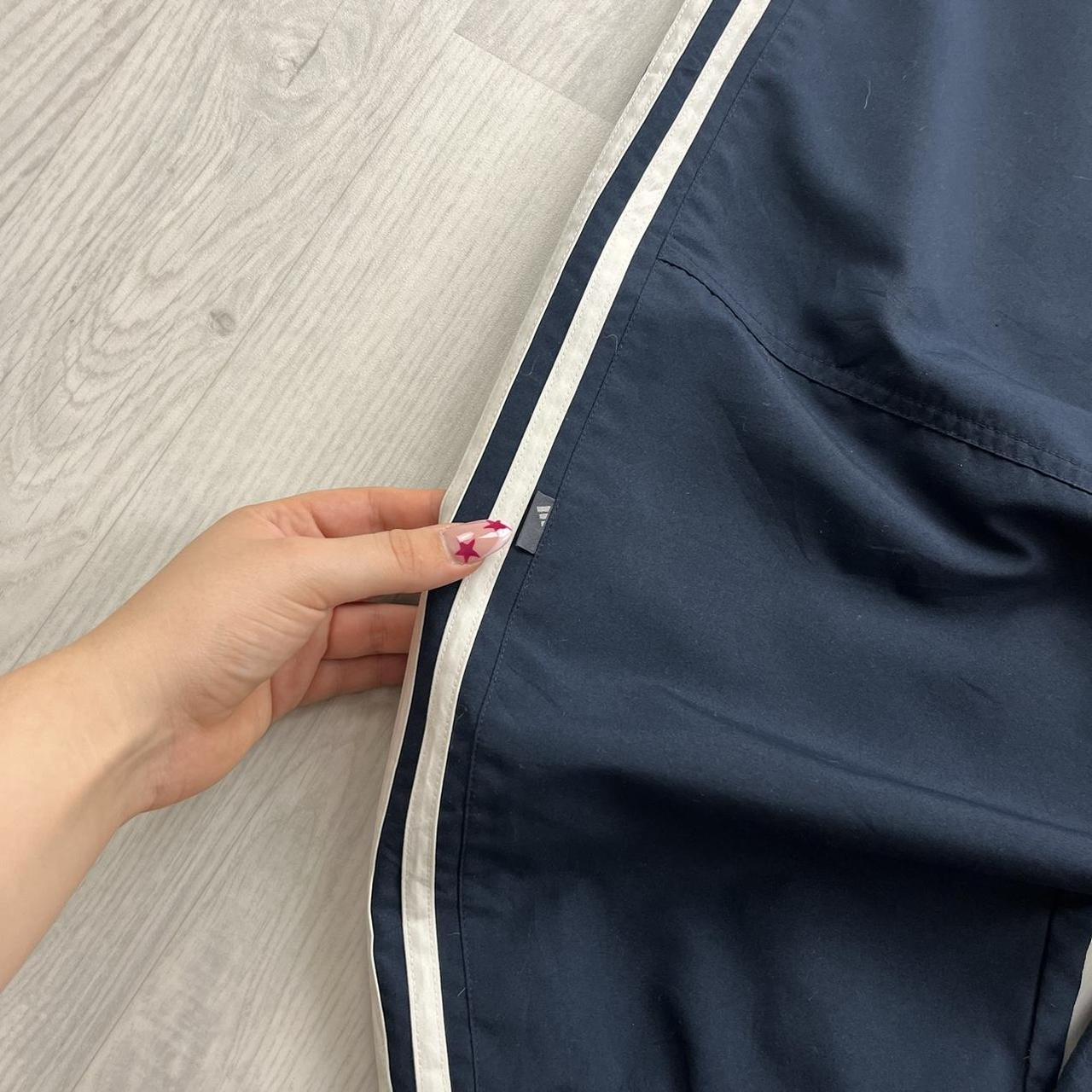 VINTAGE Y2K ADIDAS BAGGY TRACKSUIT BOTTOMS NAVY